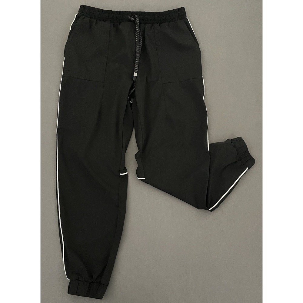 Fabletics Joggers Track Pants Women's Medium Black Stretch Lightweight Running - Picture 3 of 12